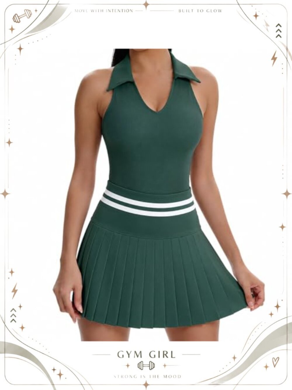 Sleeveless Ribbed Top Pleated Mini Skirt Set with Built-in Shorts Pockets
